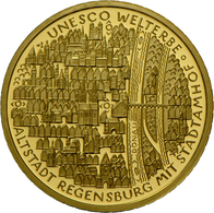 Deutschland - Anlagegold: 5 X 100 Euro 2016 Altstadt Regensburg Mit Stadtamhof (A,D,F,G,J) In Origin - Germany