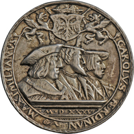 Altdeutschland Und RDR Bis 1800: Göppingen/Württemberg: Silbergußmedaille 1536 Von Hans Kels, Av: Br - Altri & Non Classificati