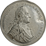 Altdeutschland Und RDR Bis 1800: Hessen-Darmstadt, Lot 5 Medaillen; Ernst Ludwig 1678-1739: Zinnabsc - Sonstige & Ohne Zuordnung
