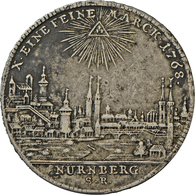 Altdeutschland Und RDR Bis 1800: Nürnberg, Stadt: Taler 1768 Mit Titel Joseph II. Stadtansicht / Rei - Otros & Sin Clasificación