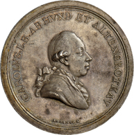 Altdeutschland Und RDR Bis 1800: Sachsen-Meiningen, Karl 1775-1782: Silbermedaille 1776 Von A. Abram - Autres & Non Classés