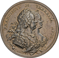 Haus Habsburg: Maria Theresia 1740-1780 Und Franz I. Von Lothringen 1745-1765: Silbermedaille 1757 A - Otros – Europa