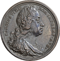 Haus Habsburg: Karl VI. 1711-1740: Silbermedaille 1734 Von P. Werner Auf Den Übergang über Die Sechi - Andere - Europa