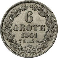 Bremen: Lot 2 Münzen: 6 Grote 1861, AKS 7 Vorzüglich, Dazu 1/2 Grote 1789 Jungk 1104, Vorzüglich. - Sonstige & Ohne Zuordnung