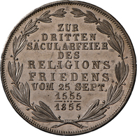 Frankfurt Am Main: Frankfurt A.M., Freie Stadt 1815-1866: Doppelgulden 1855, Religionsfrieden, AKS 4 - Sonstige & Ohne Zuordnung