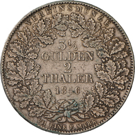 Frankfurt Am Main: Frankfurt A.M., Freie Stadt 1815-1866: Doppeltaler 1846 (3 1/2 Gulden), AKS 2, Ja - Andere & Zonder Classificatie