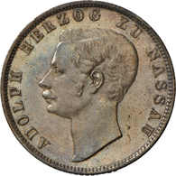 Nassau: Adolph 1839-1866: 1 Gulden 1856, Geringe Auflage, AKS 66, Jaeger 56, Winziger Randschlag, Wu - Altri & Non Classificati