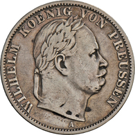 Preußen: Wilhelm I. 1861-1888, LOT 3 Münzen: Krönungstaler 1861 (AKS 116), Vereinstaler 1866 (AKS 99 - Other & Unclassified