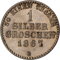 Waldeck-Pyrmont: Georg Victor 1852-1893: Silbergroschen 1867 B (Hannover), AKS 47, Jaeger 38b, Prach - Sonstige & Ohne Zuordnung