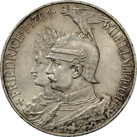 Preußen: Wilhelm II. 1888-1918: Lot 2 Stück; 5 Mark 1901 + 5 Mark 1914 A, Jaeger 106, 114, Vorzüglic - Taler & Doppeltaler