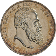 Reuß älterer Linie: Heinrich XXII. 1859-1902: 2 Mark 1901, Jaeger 118, Prachtexemplar Mit Hübscher P - Andere & Zonder Classificatie