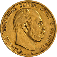 Preußen: Wilhelm I. 1861-1888: 10 Mark 1878 A, Jaeger 245, 3,92 G, 900/1000 Gold, Sehr Schön. - Gouden Munten