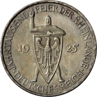 Weimarer Republik: 5 Reichsmark 1925 E, Rheinlande, Jaeger 322, Fast Stempelglanz. - Altri & Non Classificati