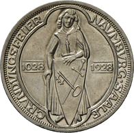 Weimarer Republik: 3 Reichsmark 1928 A, Naumburg, Jaeger 333, Min. Kratzer, Vorzüglich. - Altri & Non Classificati