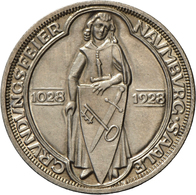 Weimarer Republik: 3 Reichsmark 1928 A, Naumburg, Jaeger 333, Vorzüglich. - Autres & Non Classés