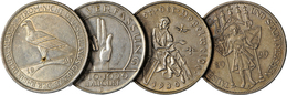 Weimarer Republik: Lot 4 Münzen Zu 3 Mark: 1929 E Meißen (Jaeger 338), 1929 D Schwurhand (Jaeger 340 - Autres & Non Classés