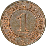 Deutsch-Neuguinea: 1 Neu-Guinea Pfennig 1894 A, Jaeger 702, Leichte Patina, Vorzüglich - Stempelglan - Nuova Guinea Tedesca
