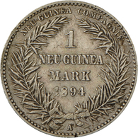 Deutsch-Neuguinea: 1 Neu-Guinea Mark 1894 A, Paradiesvogel, Jaeger 705, Kratzer, Randfehler, Sehr Sc - German New Guinea