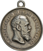 Medaillen Alle Welt: Russland, Alexander III. 1881-1894: Silberne Verdienstmedaille O. J. Von A. Gri - Unclassified