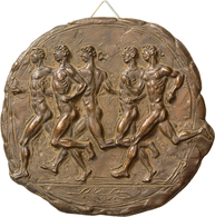 Medaillen Deutschland: Fritz Nuss 1907-1999: Einseitige Bronzegussmedaille 1975, Auf Das 25jährige B - Otros & Sin Clasificación