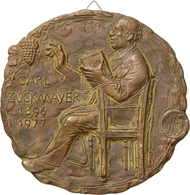 Medaillen Deutschland: Fritz Nuss 1907-1999: Einseitige Bronzegussmedaille 1977 "CARL ZUCKMAYER", Zw - Other & Unclassified