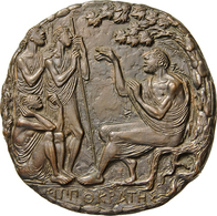 Medaillen Deutschland: Fritz Nuss 1907-1999: Einseitige Bronzegußmedaille 1980 "HIPPOKRATES", Auftra - Autres & Non Classés