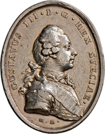 Schweden: Lot 25 Medaillen In Silber Und Bronze, U. A. Ovale Silbermedaille 1772 Von G. Ljungberger, - Svezia