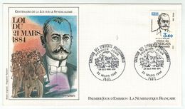 France // FDC // 1980-1989 // 1984 //  FDC Du 22.03.1984  Création Des Syndicats Professionnels - 1980-1989