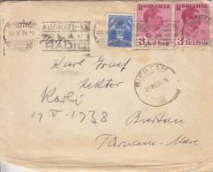 71230- AVIATION, KING CHARLES 2ND, STAMPS ON COVER, 1938, ROMANIA - Storia Postale