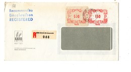 MK588 - SVIZZERA , Lettera ROSSA  Del 1992 - Máquinas De Franquear