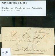 BRIEFOMSLAG Uit 1844 Gelopen Van WINSCHOTEN Naar AMSTERDAM   (10.986) - ...-1852 Precursori