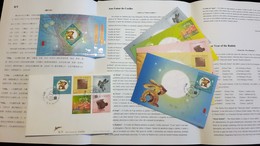 MACAU / MACAO (CHINA) - Lunar Year Of The Rabbit 2011 - Block (MNH) + FDC + 5 Maximum Cards + Leaflet - Collections, Lots & Series