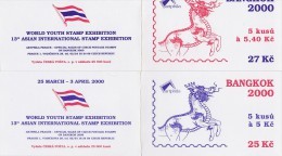 2 Carnets De 5 Timbres 1999 Bangkok 2000 Dragon Zodiaque Taureau Scorpion YT C 229/230 / Booklet Michel MH 0-78/79 - Ongebruikt