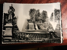 17019) TORINO PARCO DEL VALENTINO FONTANA MONUMENTALE NON VIAGGIATA 1953 CIRCA - Parcs & Jardins