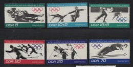 LOT 45 - DDR 1413/1418  **  -  JEUX OLYMPIQUES : PATINAGE - LUGE - SKI - Winter 1972: Sapporo