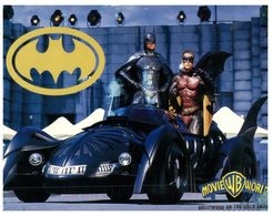 (190) Australia - QLD - Movie World - Batman And Robin And Bat Mobile (posted With Singapore Stamp At Back Of Card) - Gold Coast