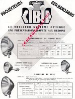 75- PARIS- RARE PUBLICITE PROJECTEURS CIBIE-62 RUE HAXO-MARS 1932- ECLAIRAGE AUTO MOTO- LANTERNE PROJECTEUR ECLAIRAGE - Reclame