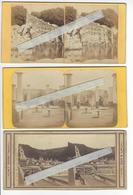 Circa 1860 1865 NAPLES NAPOLI CASERTA POMPEI 3 STEREO ITALIE ITALIA ACHILLE QUINET PHOTO STEREO/FREE SHIPPING REGISTERED - Photos Stéréoscopiques