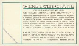 Wiener Werkstätte Visitenkarte Italienische Vertretung Ditta Emilio Morpurgo Fu Girolamo Trieste I- (keine AK) - Ohne Zuordnung