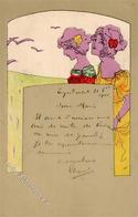 Kirchner, R. Frauen Jugendstil  Künstlerkarte I-II Art Nouveau Femmes - Kirchner, Raphael