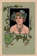Jugendstil Frau  Künstlerkarte I-II Art Nouveau - Non Classés