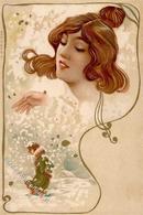 Jugendstil Frau Künstler-Karte I-II Art Nouveau - Non Classés