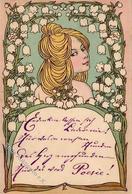 Jugendstil Frau Künstlerkarte 1900 I-II (Marke Entfernt) Art Nouveau - Non Classés