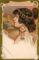 Jugendstil Frau Künstlerkarte I-II Art Nouveau - Non Classés