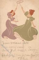 Jugendstil Frauen Tanz Künstlerkarte 1904 I-II (fleckig) Art Nouveau Femmes - Non Classés