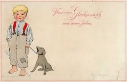 Caspari Kinder Hund  Künstlerkarte 1904 I-II Chien - Unclassified