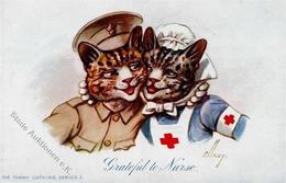 Ellam, W. Katzen Personifiziert Rotes Kreuz Künstlerkarte I-II Chat - Non Classés