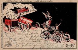 Kneiss, E. Gordon Bennett Rennen Künstlerkarte 1904 I-II (Marke Entfernt) - Unclassified