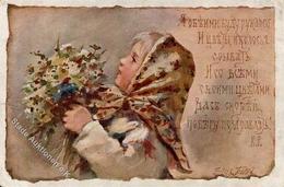 Kunst Russland Sign. Bem, Elizabeta Kind Künstlerkarte I-II - Non Classificati