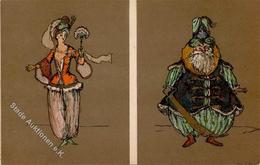 Kunst Russland Sign. Benois, A. Kostüme Künstlerkarte I-II - Non Classificati